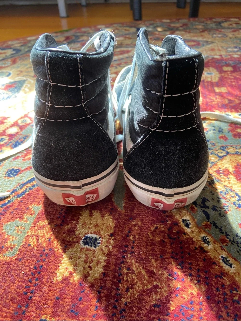 Black High Top Vans, women’s 7